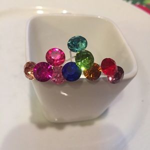 🎀 Awesome set of 10 rhinestone Multicolored shiny hair pins 🎀